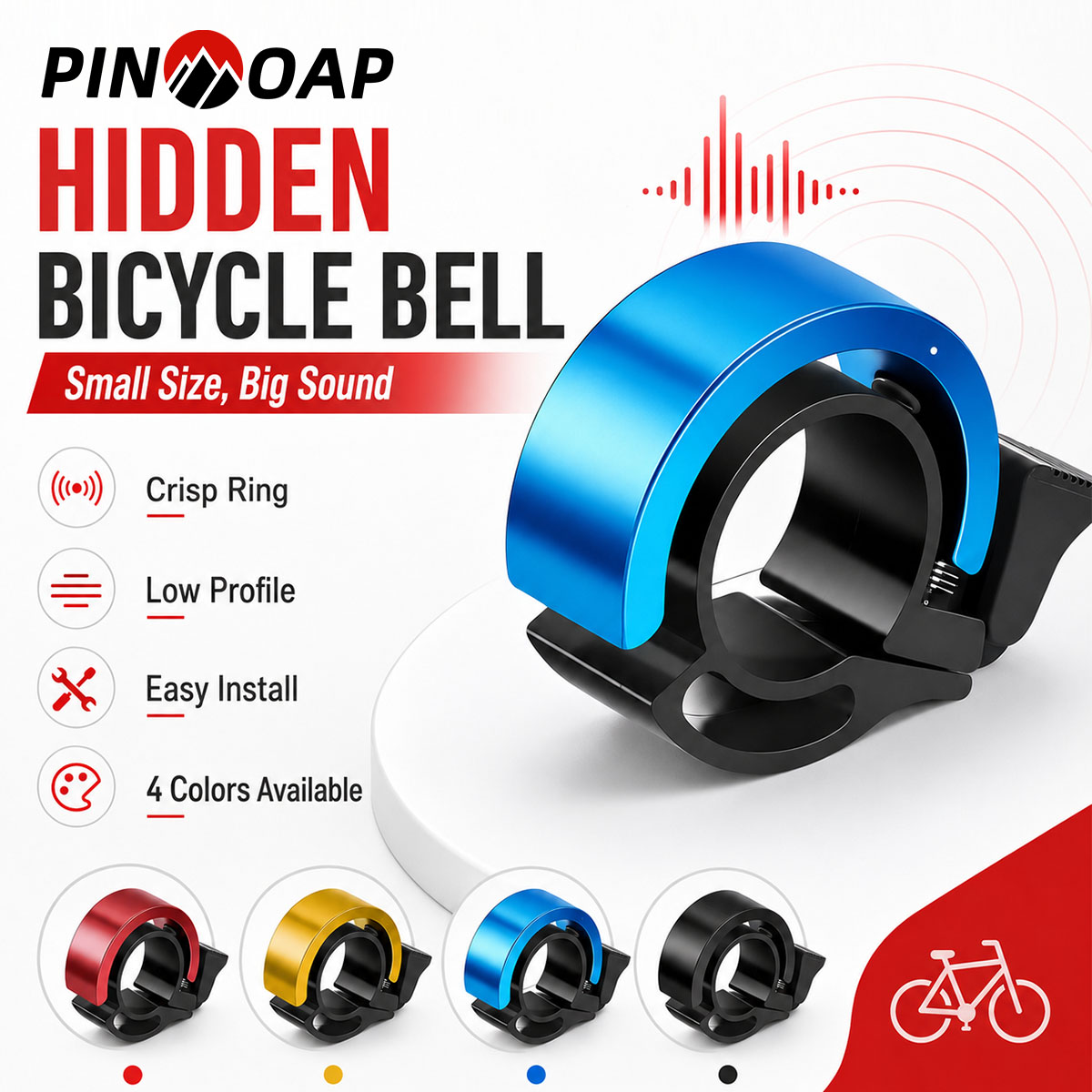 Bell Handlebar Ring - PINMOAP 1PC Fiets Onzichtbare bel Verborgen