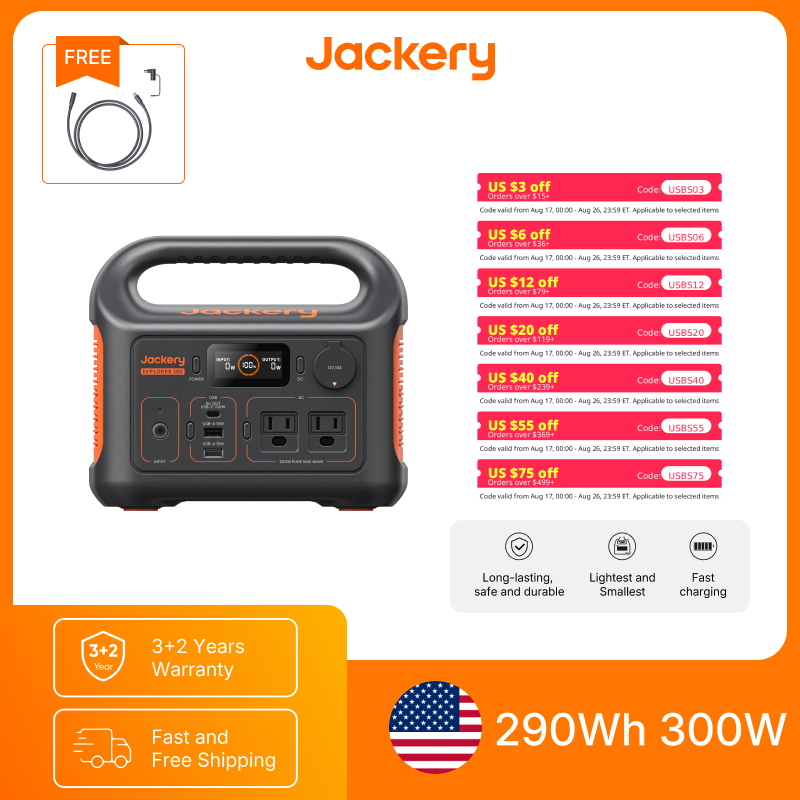 Usb Charger Dynamo - Jackery Draagbare Powerstation Explorer 300Nieuw met