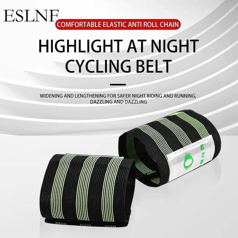 Commuter Cycling - ESLNF Universele reflecterende fietsveiligheidsriemen Verstelbare enkelbroekbeenriem