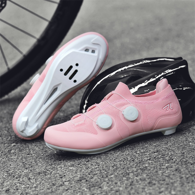 Cycling Commuter Shoes - Road Fietsschoenen Heren Dames Roze Ademend