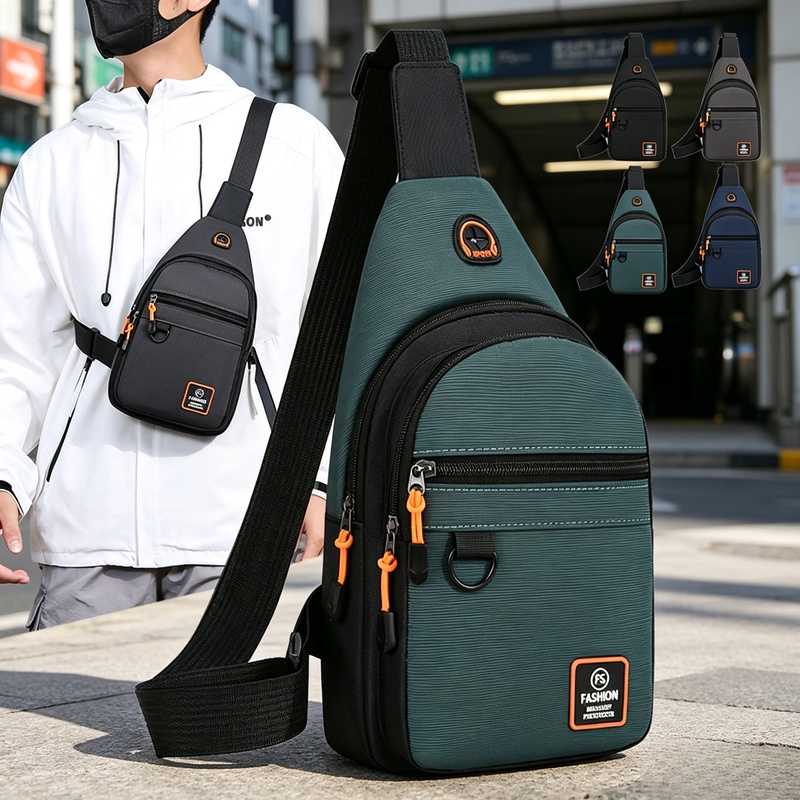 Cycling Journey - Waterdichte sport-crossbody-borsttas voor heren, vrije tijd,